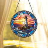 Colorful Lighthouse Suncatcher Ornament, Lighthouse Ornament, Housewarming Gift, Beach Decor, Mother's Day Gift
