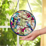 Hummingbirds and Wild Flowers Suncatcher, Hummingbird Lovers, Window Hanging, Hummingbird Suncatcher, Hummingbird Gifts, Gift for Mom