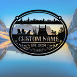 Custom Lakehouse Steel Sign: Personalized Cabin Name, Outdoor Decor
