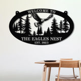 Wildlife Eagle Scene Metal Sign with Led Lights, Metal Wall Hanging, Eagle Home Decor, Metal Wall Art Decor, Homewarming Gifts