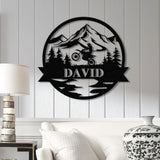 Personalized Dirt Bike Metal Sign with Led Light - Motocross Decor, Biker Name Sign, Outdoor Motorcycle Wall Art, Dirt Bike Gift