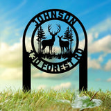 Personalized Deer Address Yard Stake, Custom Deer Sign, Custom House Numbers, Metal Address Sign, Address Numbers, Outdoor Decor