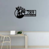 Custom Floral Horse Farmhouse Metal Wall Art LED Light, Personalized Horse Flower Name Sign, Horse Barn Sign, Outdoor decor, Farmer Gift