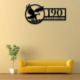 Custom Eagle Metal Address Sign House Number Hanging Address Plaque, Led Sign, Outdoor Sign, Modern Address Sign, New Home Gift