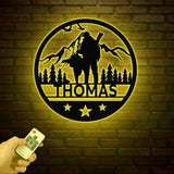 Custom Turkey Hunting Metal Wall Art, Personalized Hunter Name Sign for Home Cabin Decor, Hunting Sign, Hunter Gifts, Dad Gifts