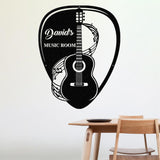 Guitar Pick Metal Wall Art With Led Lights, Personalized Guitar Metal Sign Music Room Decor, Guitarist Gift, Guitar Lover Gifts