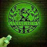 Personalized Garden Gnome Metal Sign Custom Gnome Gifts, Gnome Metal Art, Yard Decor, Outdoor Lawn Decor, Garden Decor, Front Porch Decor