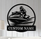 Custom Jet Ski Metal Wall Art With LED Light, Personalized Jet Ski Name Sign, Jet Ski Metal Art, Home Decor, Birthday Gift, Dad Gifts