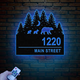 Metal Moutain Bear Address Sign, Custom Address Sign, Metal Bear Sign, Address Numbers, Address Door Hanger, Personal Address Sign