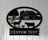 Personalized Metal Farm Sign, Custom Farmhouse Decor, Farm Name Sign | Outdoor Rustic Metal Ranch Sign, Barn Gate Plaque, Custom Farm