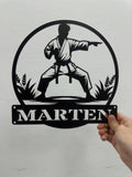 Custom Karate Metal Sign, Metal Wall Art, Japanese Martial Art Wall Decor, Martial Arts Gift, Karate Name Sign, Dojo Decor, Nursery Decor