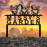 Personalized Garden Gnome Yard Stake, Custom Gnome Gifts, Gnome Metal Art, Yard Decor, Outdoor Lawn Decor, Garden Decor, Front Porch Decor