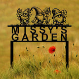 Personalized Garden Gnome Yard Stake, Custom Gnome Gifts, Gnome Metal Art, Yard Decor, Outdoor Lawn Decor, Garden Decor, Front Porch Decor