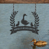 Customized Duck Farm Metal Sign, Quack House Sign, Family Name Metal Sign for Farm House, Duck Hutch Coop Sign, Quack Shack Cabin Decor,