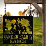 Horse Ranch Sign, Metal Farm Sign, Ranch Sign, Farm Sign, Personalized Farm Sign, Farming Signs, Custom Horse Sign, Gift For Her, Home Decor