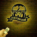 Vinyl Record Metal Wall Art, Musical Home Decor, Music Decor, Music Studio Sign, Personalized Turntable Record Metal Sign, Living Room Decor