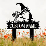 Personalized Garden Gnome Yard Stake, Custom Gnome Gifts, Gnome Metal Art, Yard Decor, Outdoor Lawn Decor, Garden Decor, Front Porch Decor