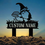 Personalized Garden Gnome Yard Stake, Custom Gnome Gifts, Gnome Metal Art, Yard Decor, Outdoor Lawn Decor, Garden Decor, Front Porch Decor