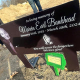 Custom Photo Grave Marker, Temporary Grave Marker With Photo, Outdoor Memorial Plaque, Sympathy Plaque, Remembrance Plaque