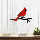 Cardinal Metal Bird Yard Garden Art, Metal Yard Art, Tree sign, Memorial Sign, Bird Lover Gifts, Patio Decor, Christmas Gifts