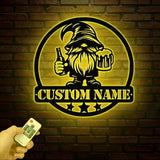 Beer Bar Metal Sign with Led Lights, Personalized Bar Sign, Custom Pub Decor, Metal Wall Art for Man Cave, Home Bar Sign, Bar Name Plaque