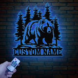 Personalized Metal Bear Sign, Bear Cabin Sign, Cabin Decor, Outdoor Metal Sign, Hunter Gift, Hunting Gift, Bear Decor, Gift for Dad