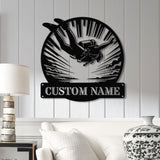 Custom Powered Parachute Metal Sign With LED Lights, Personalized Skydiving Metal Sign, Skydiver Metal Light, Parachute Led Light