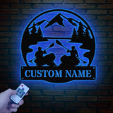 Personalized Kayak Lake House Metal Wall Art LED Lights, Custom Kayak Name Sign Home Decor, Kayak Metal Sign, Housewarming Gift