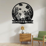 Personnalized Reef Metal Wall Art with Led Lights, Fish Coral Reef Metal Wall Decor, Reef Metal Sign, Aquarium Sign, Fish Lover Gift