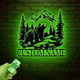 Personalized Metal Bear Sign, Bear Cabin Sign, Cabin Decor, Outdoor Metal Sign, Hunter Gift, Hunting Gift, Bear Decor, Gift for Dad