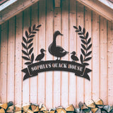 Customized Duck Farm Metal Sign, Quack House Sign, Family Name Metal Sign for Farm House, Duck Hutch Coop Sign, Quack Shack Cabin Decor,