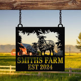 Custom Sheep Farm Sign, Sheep Metal Sign, Sheep Farmhouse Sign, Sheep Metal Wall Art, Farmhouse Ranch Decor,Farmer Gift