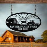 Personalized Metal Farm Sign | Custom Farmhouse Decor | Farm Name Sign | Outdoor Rustic Metal Ranch Sign | Barn Gate Plaque | Custom Farm