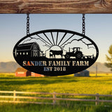 Personalized Metal Farm Sign | Custom Farmhouse Decor | Farm Name Sign | Outdoor Rustic Metal Ranch Sign | Barn Gate Plaque | Custom Farm