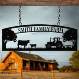 Personalized Farmhouse Sign, Metal Farm Sign, Custom metal farm name sign, Metal Barn Sign, Ranch Metal Sign, Farmer Gift