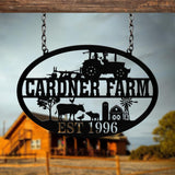 Personalized Farmhouse Sign, Metal Farm Sign, Custom metal farm name sign, Metal Barn Sign, Ranch Metal Sign, Farmer Gift, Barn Gate Plaque