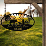 Personalized Farmhouse Sign, Metal Farm Sign, Custom metal farm name sign, Metal Barn Sign, Ranch metal sign, Farmer Gift