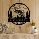 Personalized Metal Fishing Boat Name Sign, Outdoor Cabin Decor, Fisherman Gift, Fishing Gifts for Men, Fishing Lodge Sign, Groomsmen Gift