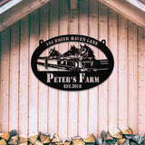 Custom Farmhouse Metal Sign, Personalized Farm Name Sign for Ranch, Barn or Gate, Farm Animal Metal Decor, Farmer Gift,Outdoor Farmhouse Art