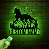 Custom Horse Name Plate, Personalized Stable Name Sign, Horse Stall Metal Sign, Ranch Name Plate, Horse Barn Decor, Farmhouse Horse Sign