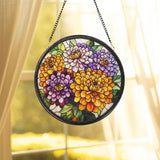 Custom Chrysanthemum Glass Ornament, November Birthday Flower Gift, Stained Glass Window Decor, Fall Garden Floral Art, Gift for Women