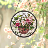Stained Glass Morning Glory Window Hanging, Pink Flower Suncatcher, Garden Window Decor, Perfect Mother’s Day or Birthday Gift