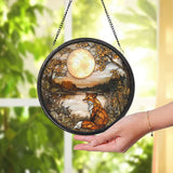 Woodland Fox Glass Suncatcher, Nursery Window Hanging, Handmade Animal Decor, Fox Lover Gift, Perfect for Mother's Day or Birthdays