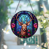 Deer Suncatcher Hanging Sign, Forest Creatures Window Decor, Nature Animal Window Hanging, Forest Animal Lover, Deer Home Decor