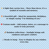 Tree of Life Stained Glass Suncatcher, Round Autumn Leaves, Nature Inspired Hanging Glass Art for Home Decor Gift, Ruby Wedding Anniversary