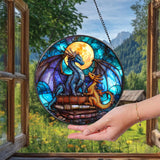 Xaden Riorson Dragon Glass Ornament, Fourth Wing Inspired Suncatcher, Book Lover Fantasy Gift, Dark Romance Window Art, Onyx Storm Decor