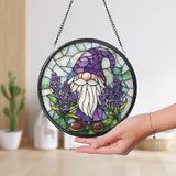 Lavender Glass Suncatcher, Floral Window Hanging Decor, Handmade Garden Ornament, Gift for Nature Lovers, Mother's Day or Birthday Gift