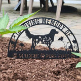 Custom Golden Retriever Memorial Metal Stake - Personalized Pet Grave Marker, Remembrance Sign, Sympathy Gift, Golden Retriever Loss Decor
