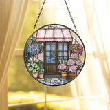 Personalized Flower Store Window Suncatcher, Floral Glass Decor, Garden-Themed Indoor Accent, Gift for Plant or Flower Lovers
