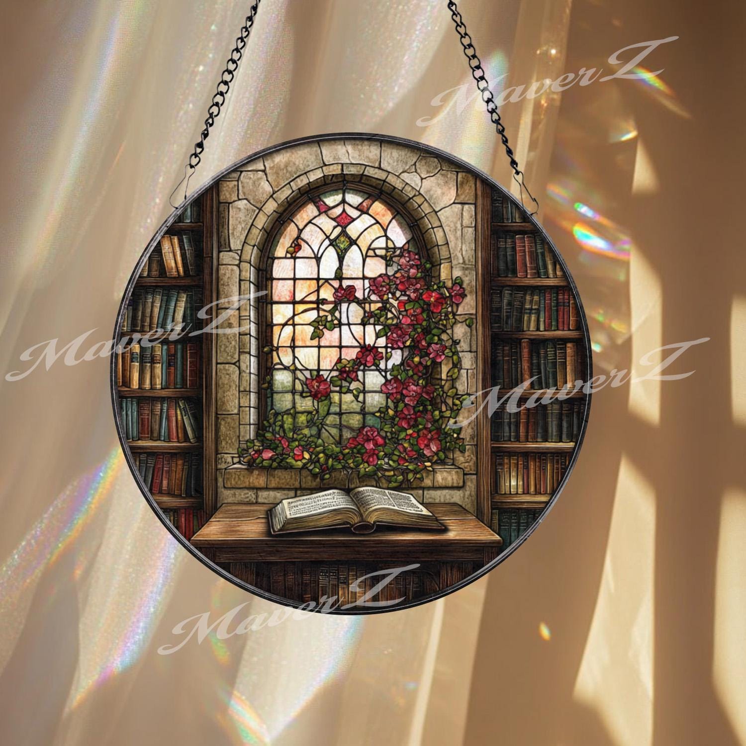 Pink Gladiolus Stained Glass Suncatcher, Floral Window Panel Hanging Gift, Elegant Botanical Flower Decor, Handmade Glass for Garden Lovers